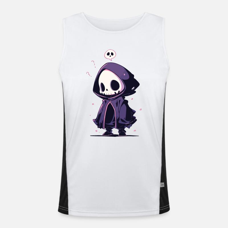 Squelette mignon d’Halloween - Design effrayant mignon Débardeur respirant contrasté Homme 