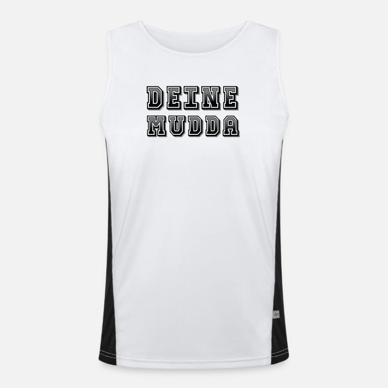 Deine Mudda Funktionelles Kontrast-Tank Top für Männer 