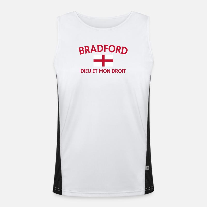 Drapeau de Bradford avec devise Débardeur respirant contrasté Homme 