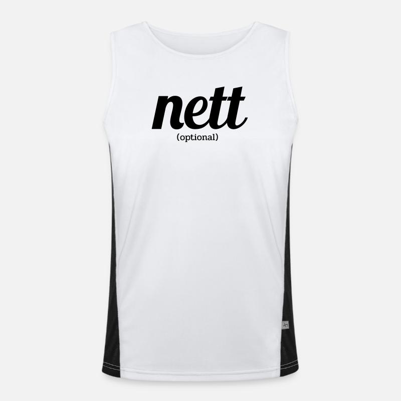 Nice Optional - Men's Functional Contrast Tank Top  - white/black