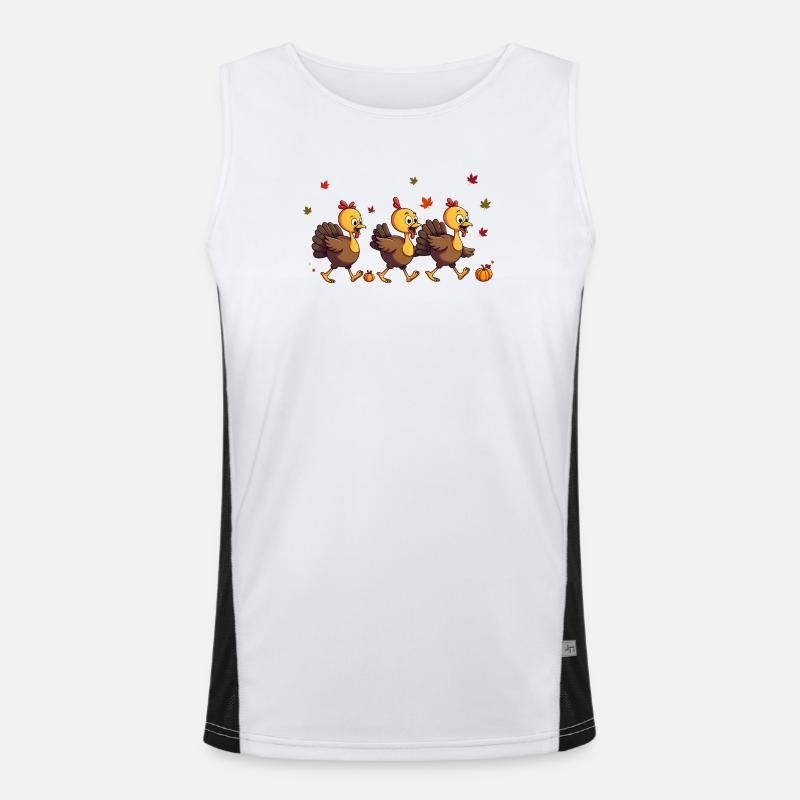 Bébé dinde de Thanksgiving Débardeur respirant contrasté Homme 