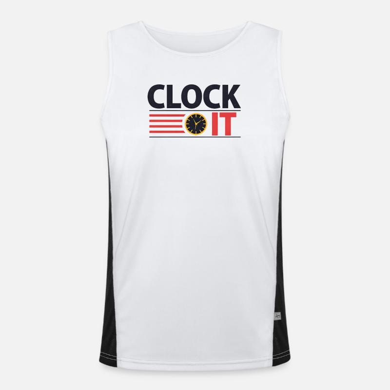 Clock It Men's Functional Contrast Tank Top 