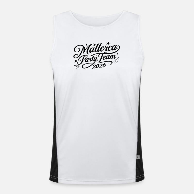 Mallorca Party Team 2026 Funktionelles Kontrast-Tank Top für Männer 