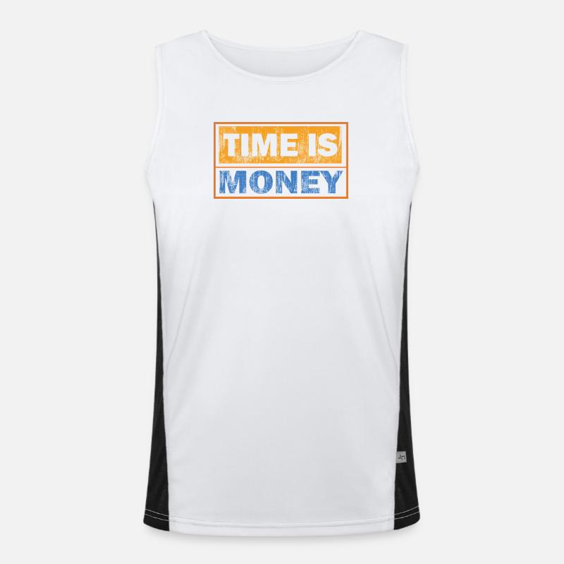 Le temps, c’est de l’argent : Typographie de contraste Débardeur respirant contrasté Homme 
