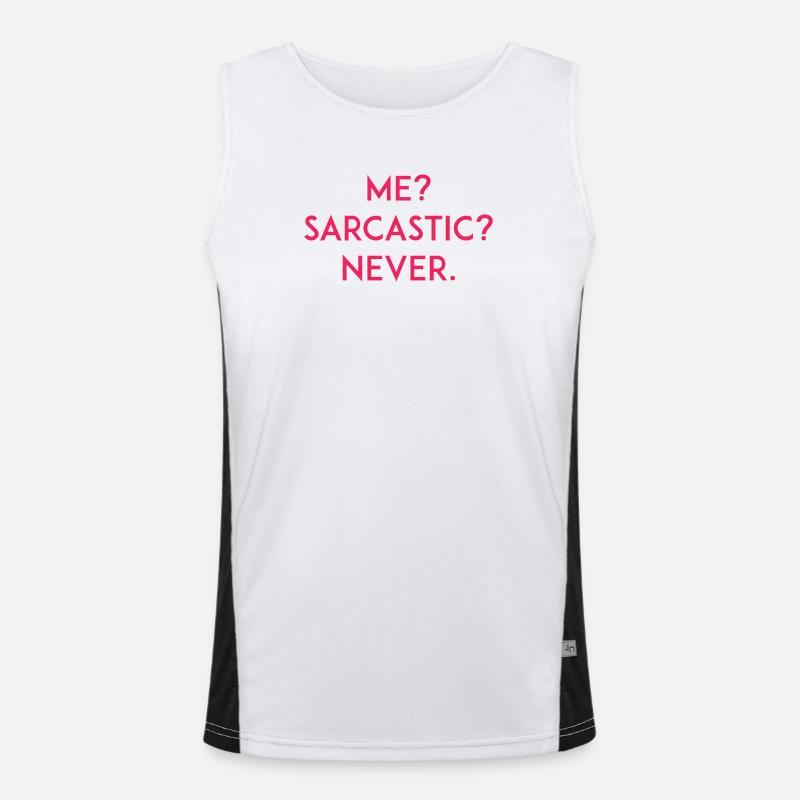 Me? Sarcastic? Never Men's Functional Contrast Tank Top 