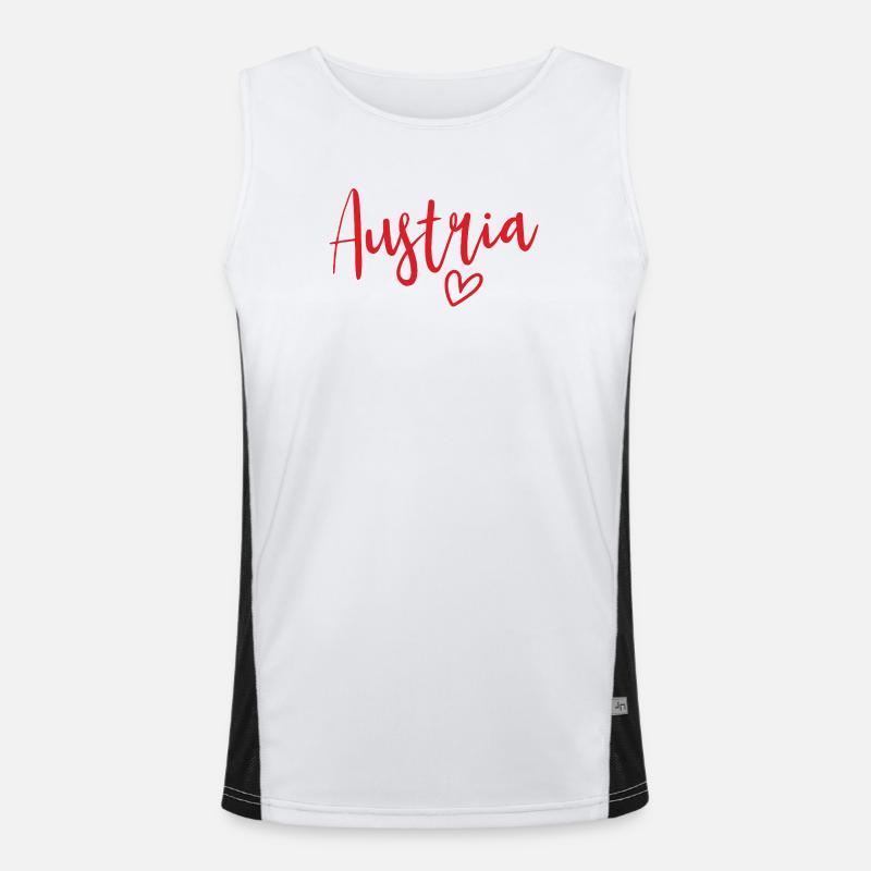 Austria Heart Women's Love Austria Men's Functional Contrast Tank Top 