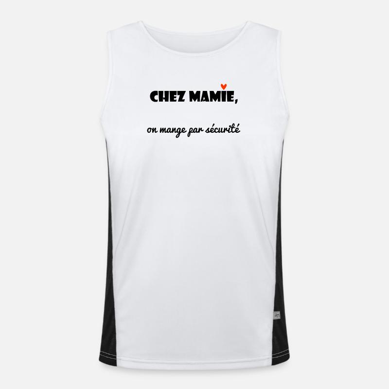 OMA. MAMA. GROSSMUTTER. MUTTERTAG. PARTEI Funktionelles Kontrast-Tank Top für Männer 