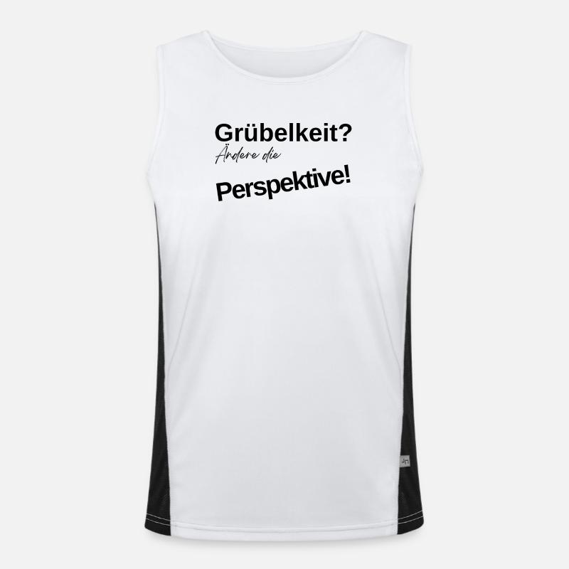 Grübelkeit? Ändere die Perspektive! Funktionelles Kontrast-Tank Top für Männer 