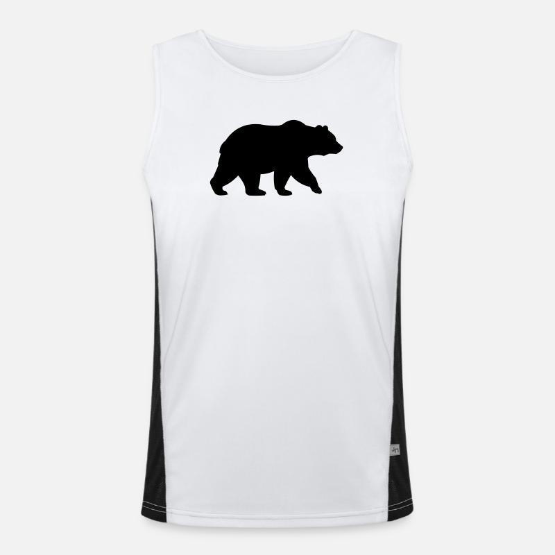 Baer - Men's Functional Contrast Tank Top  - white/black