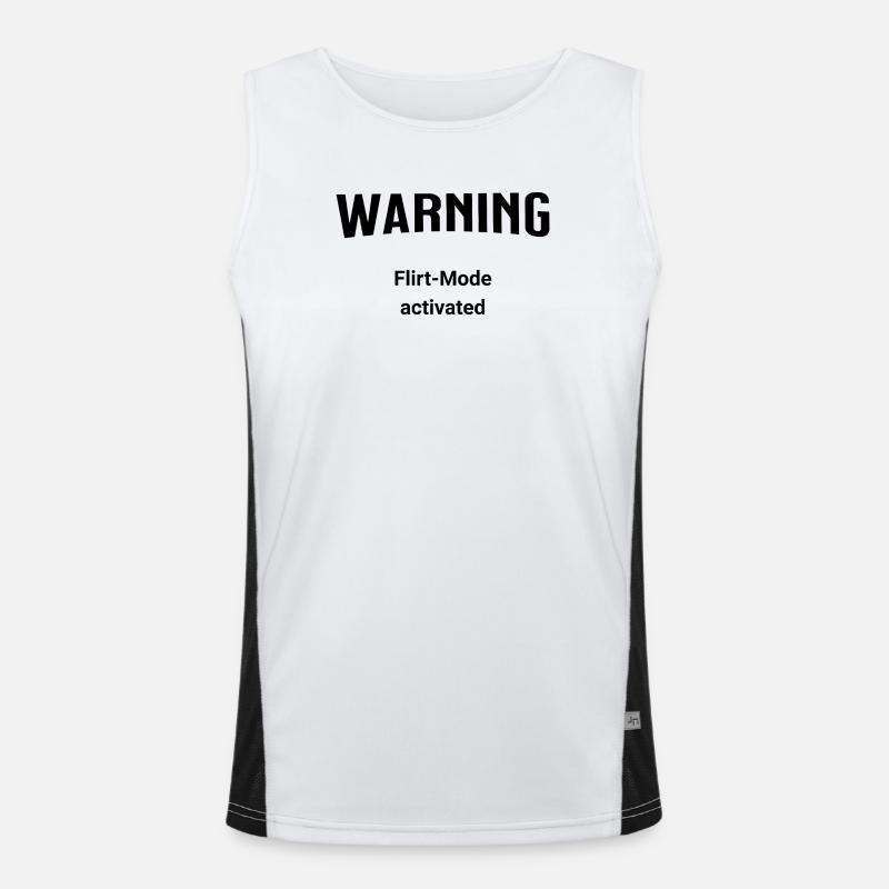 Warning - Flirt-Mode activated Funktionelles Kontrast-Tank Top für Männer 
