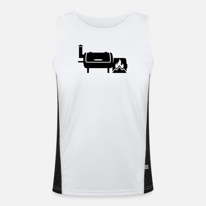 BBQ Smoker Grillmeister Pulled Pork Grillen Funktionelles Kontrast-Tank Top für Männer 