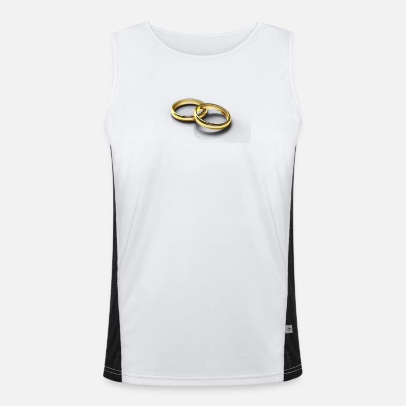 wedding rings Men's Functional Contrast Tank Top 