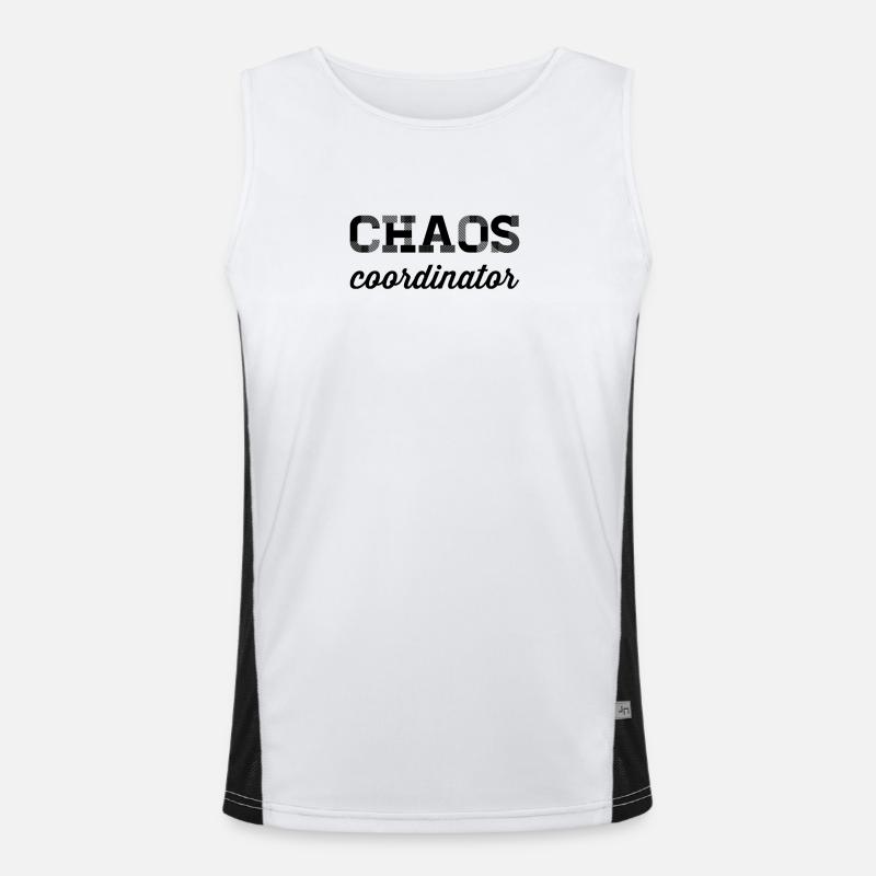 Chaos Coordinator – Funny Office Saying Men's Functional Contrast Tank Top 