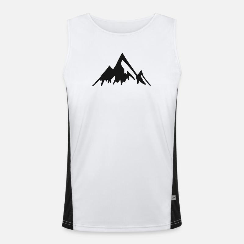 mountain - Men's Functional Contrast Tank Top  - white/black