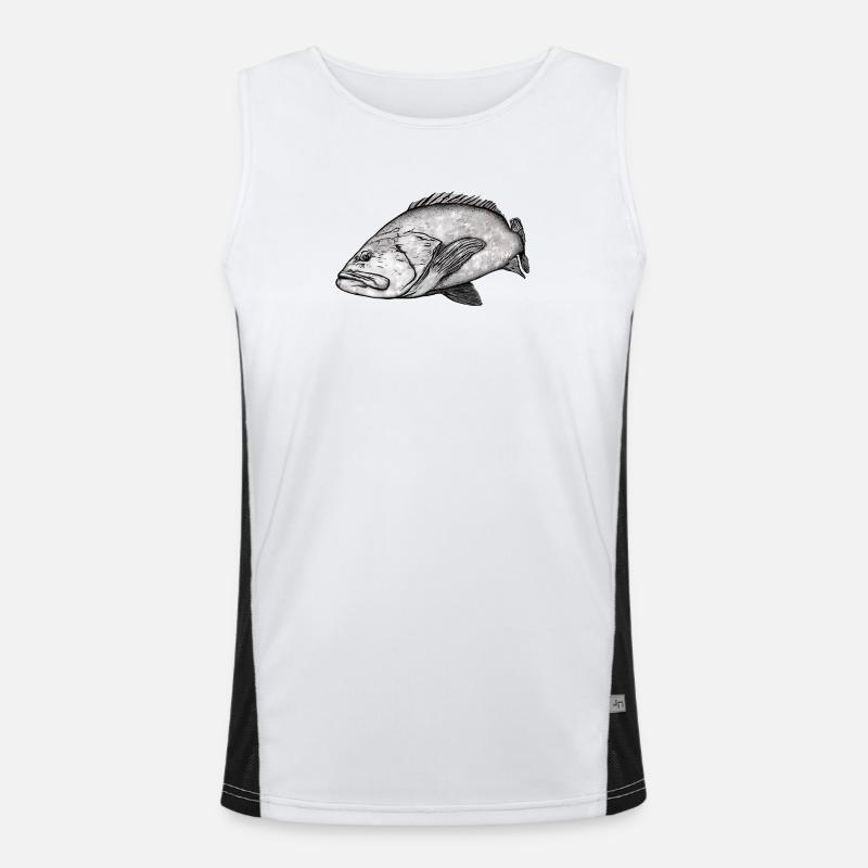 Zackenbarsch Funktionelles Kontrast-Tank Top für Männer 