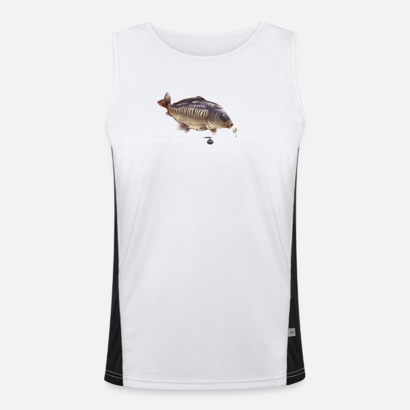 Conception de gréement de pêche à la carpe miroir Pêche au poisson Débardeur respirant contrasté Homme 