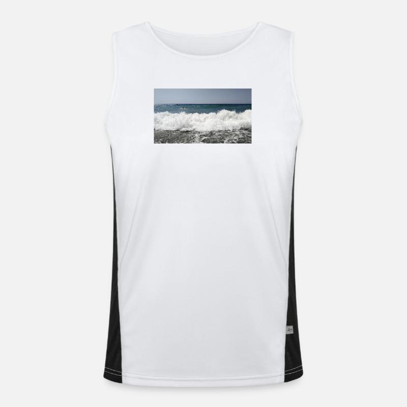 Sea Foam Wave Men's Functional Contrast Tank Top 