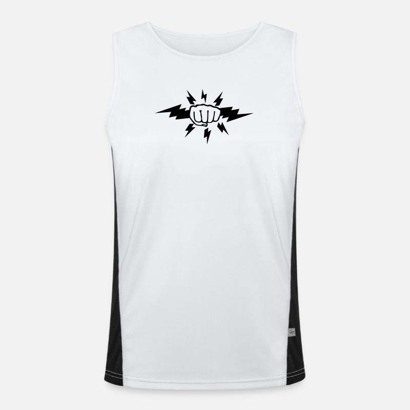 Blitzfaust Funktionelles Kontrast-Tank Top für Männer 