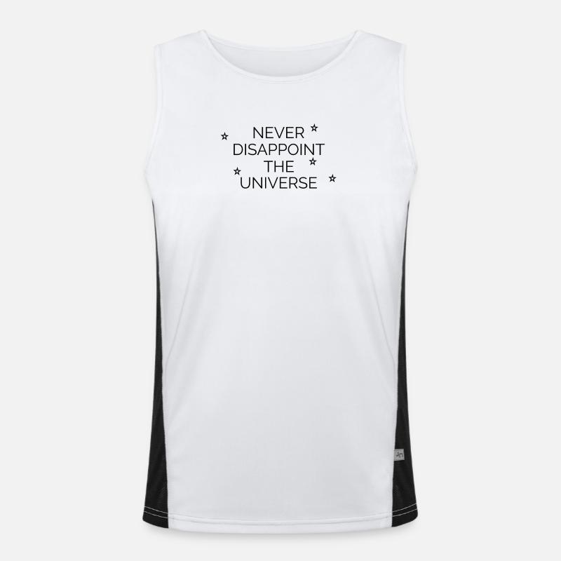 Never disappoint the universe Men's Functional Contrast Tank Top 
