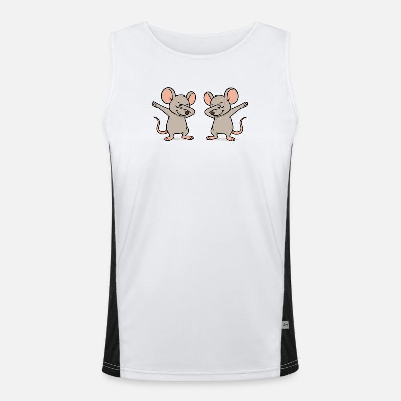 Mouse Dabbing-2 Men's Functional Contrast Tank Top 