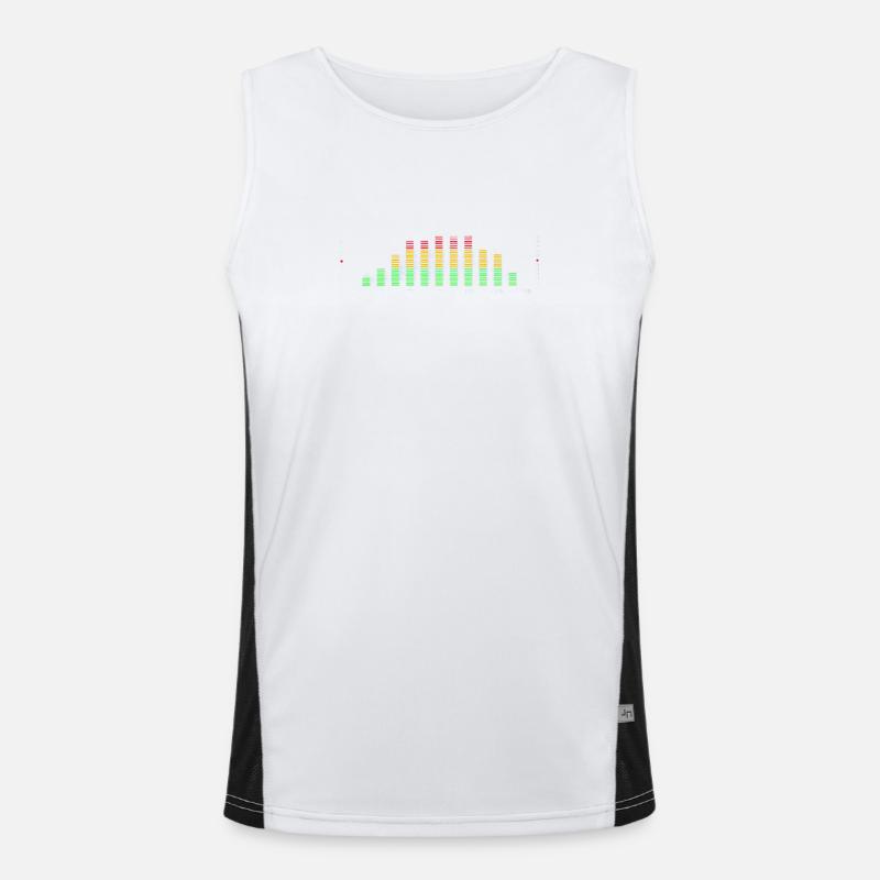 Rainbow Equalizer Pulse - Men's Functional Contrast Tank Top  - white/black