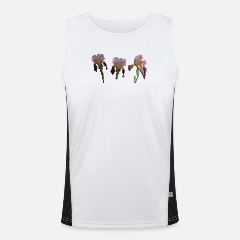 Irises - Men's Functional Contrast Tank Top - white/black