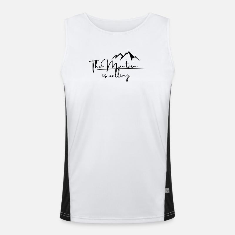 Der Berg Ruft Funktionelles Kontrast-Tank Top für Männer 