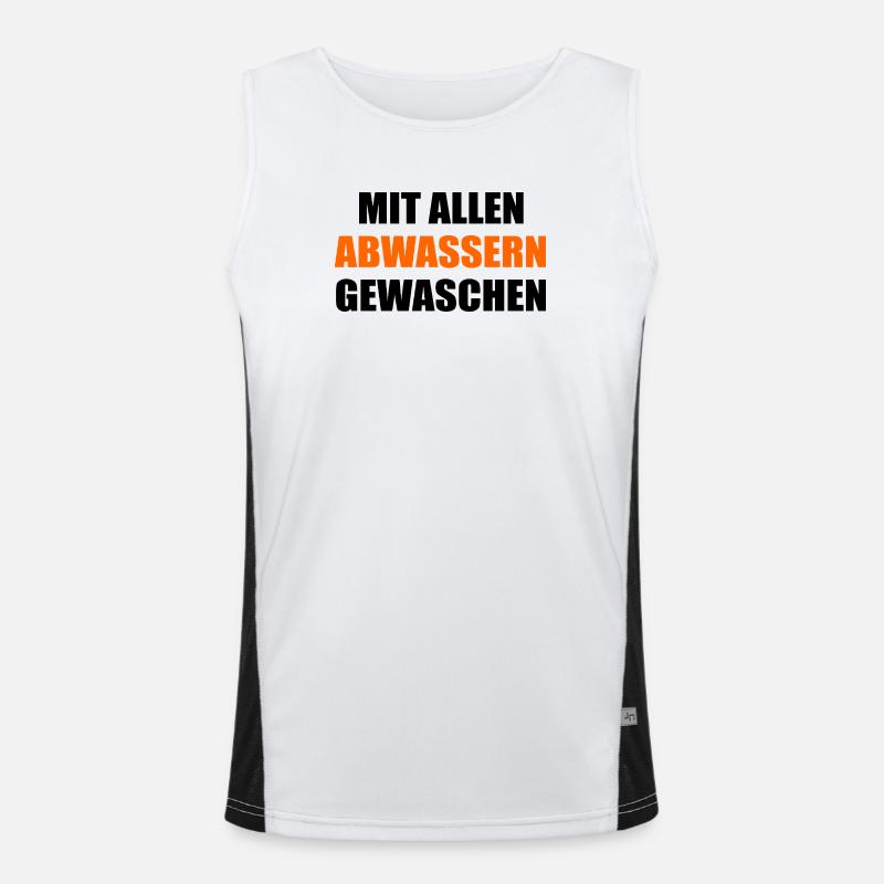 Ironisch Abwasser Wasser Funktionelles Kontrast-Tank Top für Männer 