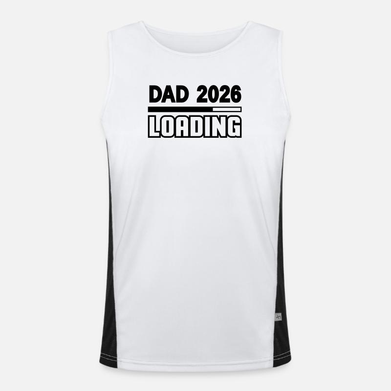 dad_2026_loading - Men's Functional Contrast Tank Top  - white/black