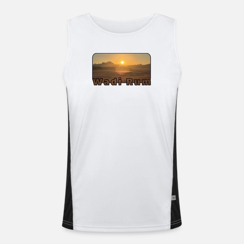 Wadi Rum Sunset Men's Functional Contrast Tank Top 