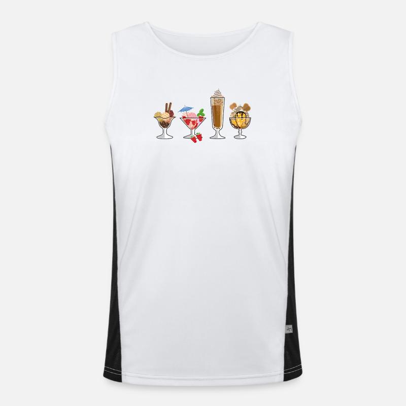 Eis, Eis - Eiszeit - Men's Functional Contrast Tank Top  - white/black