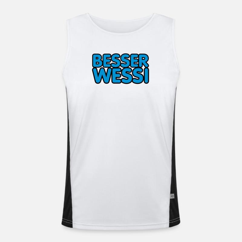 Besser Wessi Funktionelles Kontrast-Tank Top für Männer 