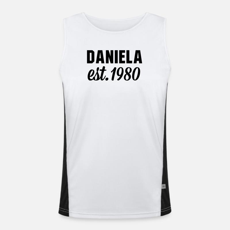 Daniela est 1980 Funktionelles Kontrast-Tank Top für Männer 
