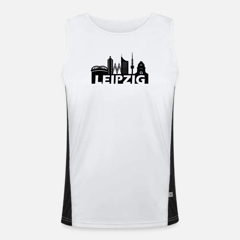 Leipzig skyline Men's Functional Contrast Tank Top 