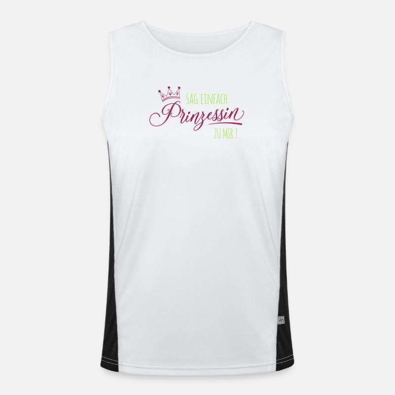 prinzessin spruch krone Funktionelles Kontrast-Tank Top für Männer 