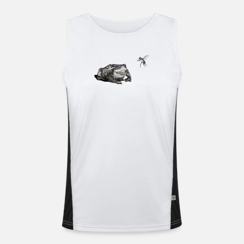 Toad and fly - Men's Functional Contrast Tank Top  - white/black