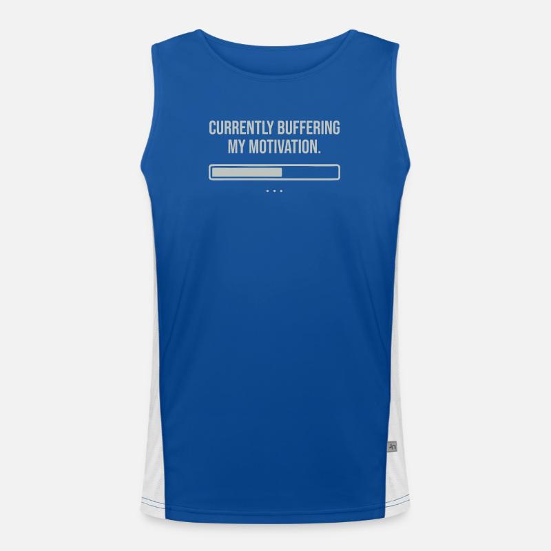Currently buffering my motivation Men's Functional Contrast Tank Top 