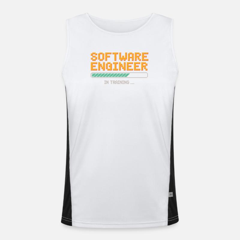 Software Developer in Training Debugging Humor Men's Functional Contrast Tank Top 