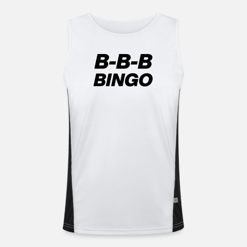 B-B-B-BINGO TREND, VIRAL FUN, MEME SCHOOL CHAIR 🪑 Men's Functional Contrast Tank Top 