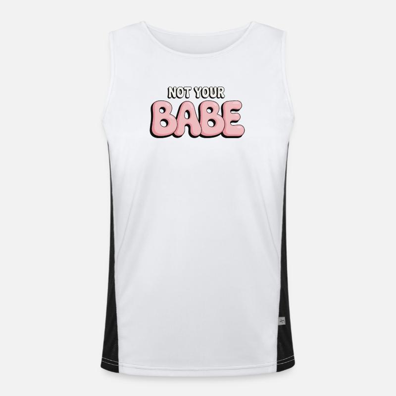 Not Your Babe - Statement Bubble Schrift Funktionelles Kontrast-Tank Top für Männer 