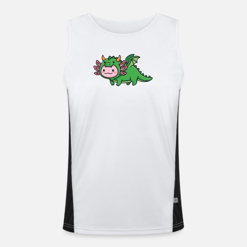 Carnaval du Dragon Axolotl mignon Carnaval du Brésil Débardeur respirant contrasté Homme 