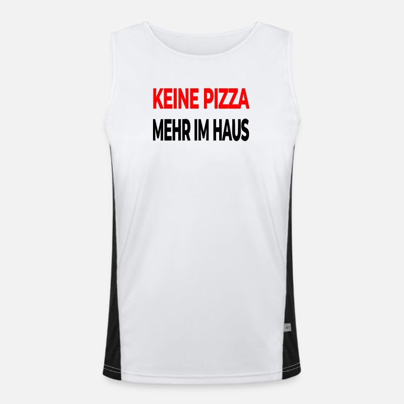 Pizza Funktionelles Kontrast-Tank Top für Männer 