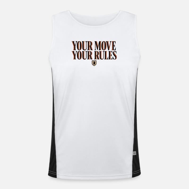 Chess Your Move Your Rules - Cavalier Design Men's Functional Contrast Tank Top 