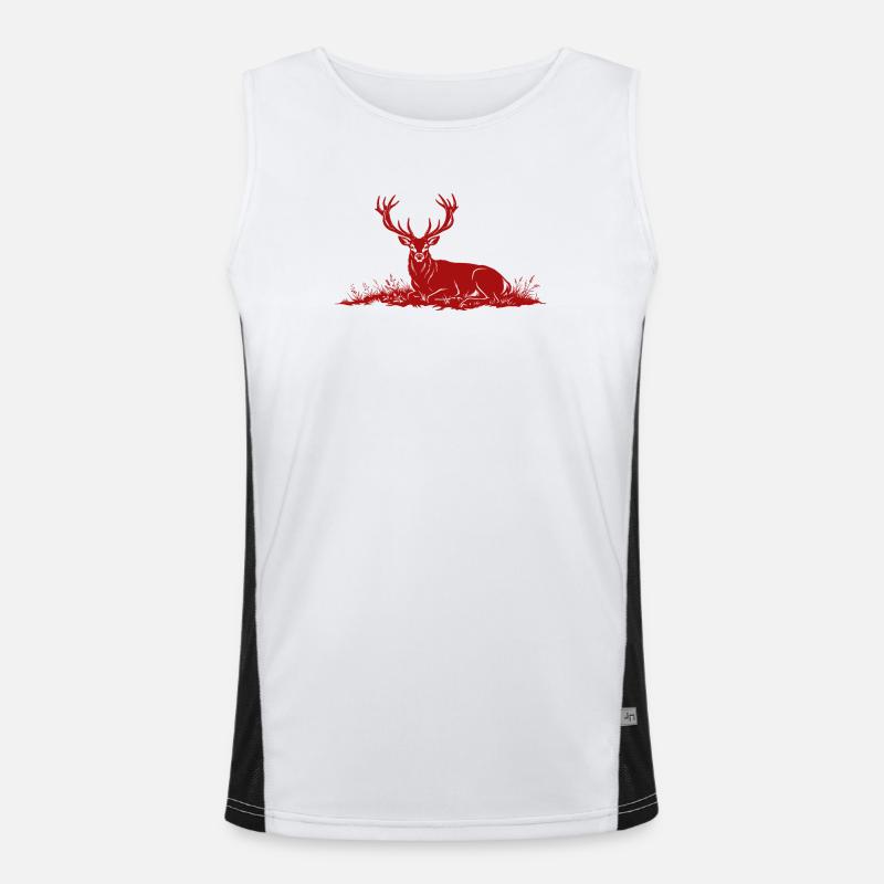 Hirsch  Funktionelles Kontrast-Tank Top für Männer 