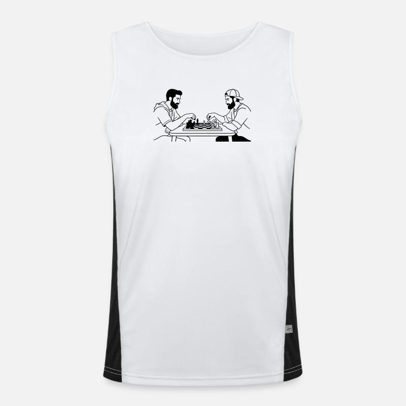 Schach Funktionelles Kontrast-Tank Top für Männer 