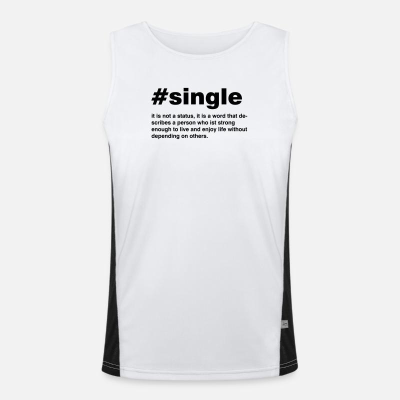 Single is not a status Funktionelles Kontrast-Tank Top für Männer 