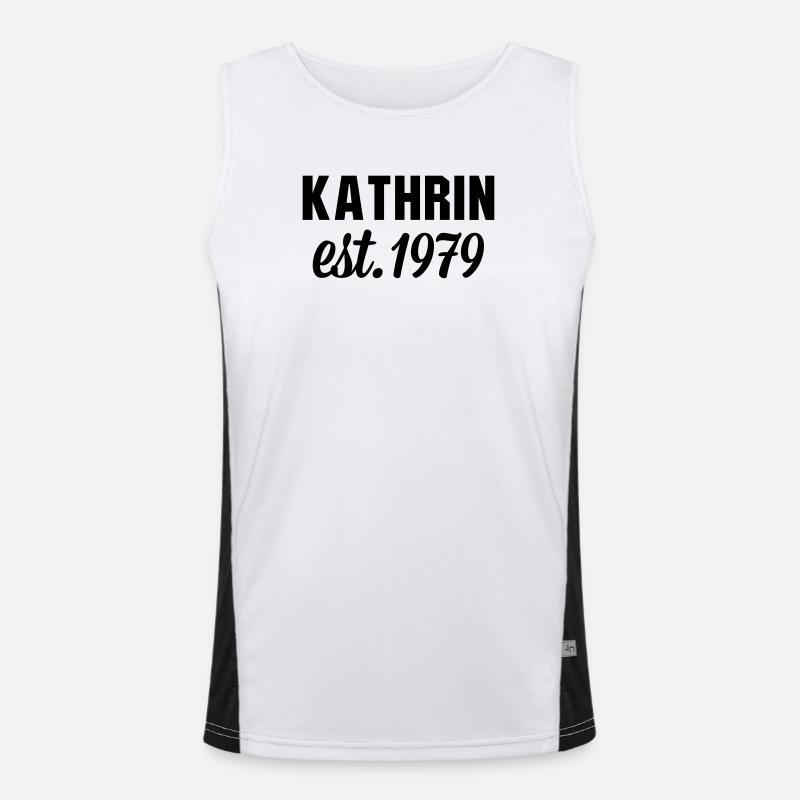 Kathrin est 1979 Funktionelles Kontrast-Tank Top für Männer 