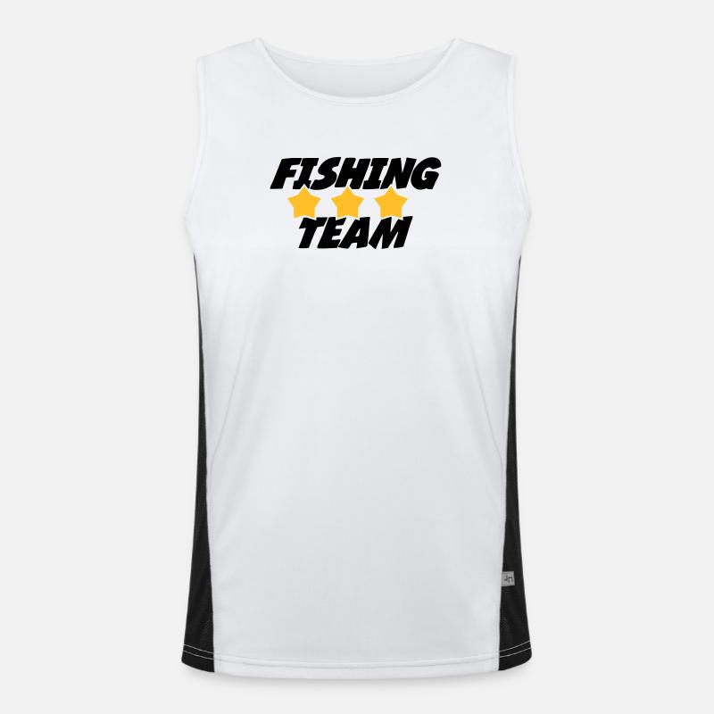 Fishing Team Funktionelles Kontrast-Tank Top für Männer 