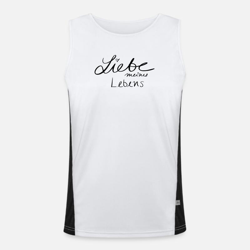 Liebe meines Lebens Funktionelles Kontrast-Tank Top für Männer 