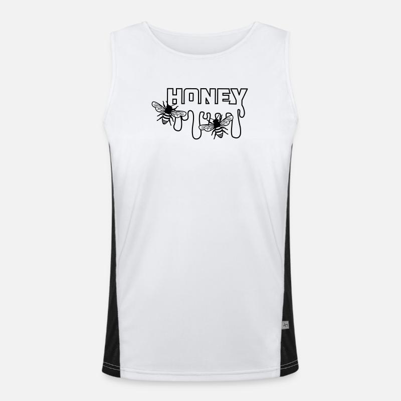 Tropfender Honig Funktionelles Kontrast-Tank Top für Männer 